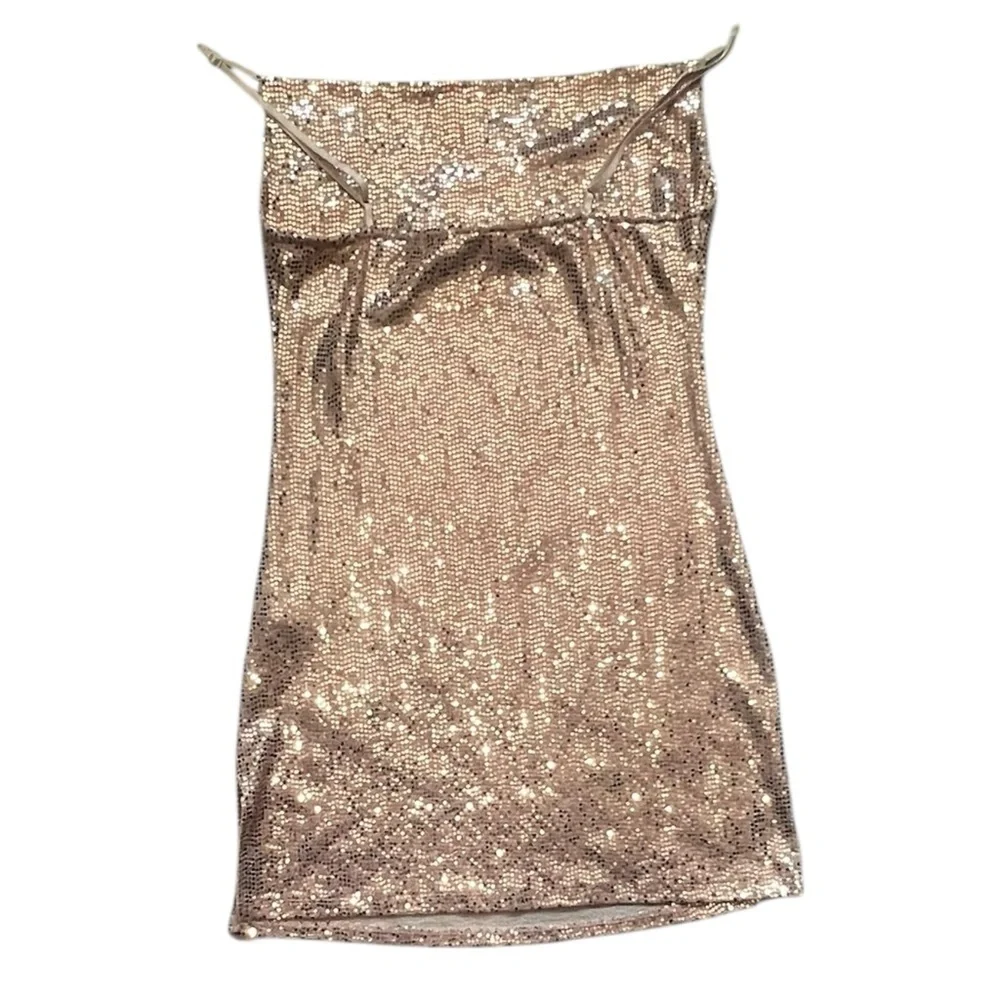 Audrey 3+1 Shimmering Pink Mini Dress Like New! - Picture 6 of 8